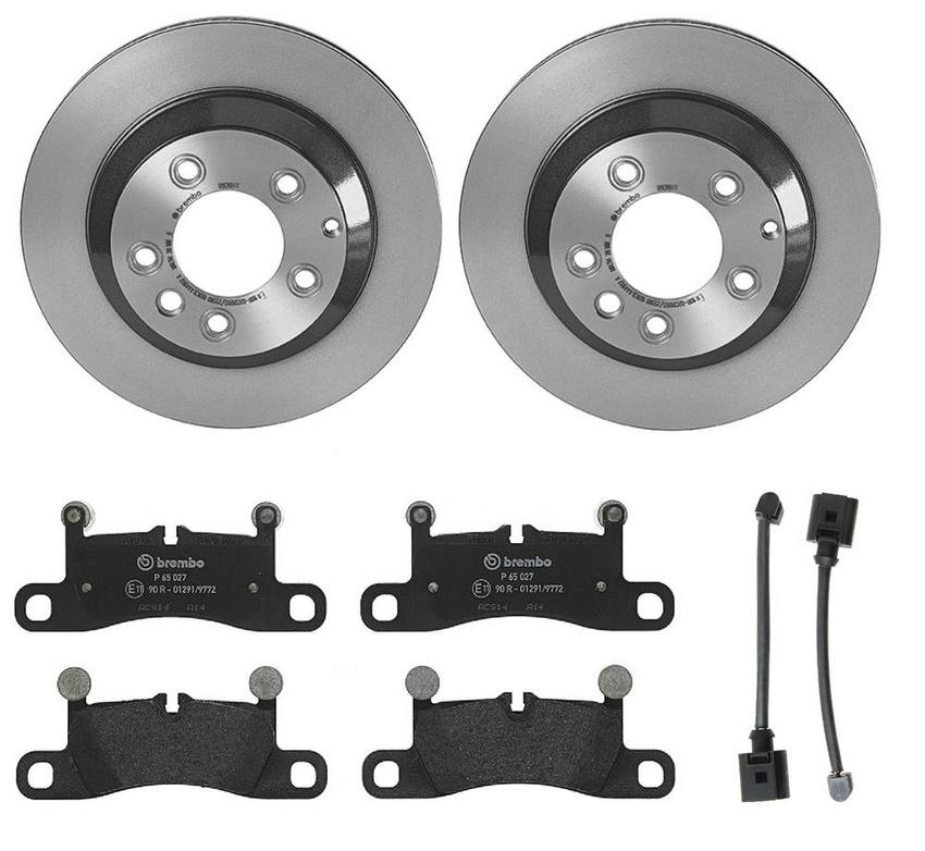 Audi VW Brakes Kit - Pads and Rotors Rear (330mm) (Low-Met) 7L8615601G - Brembo 1520809KIT